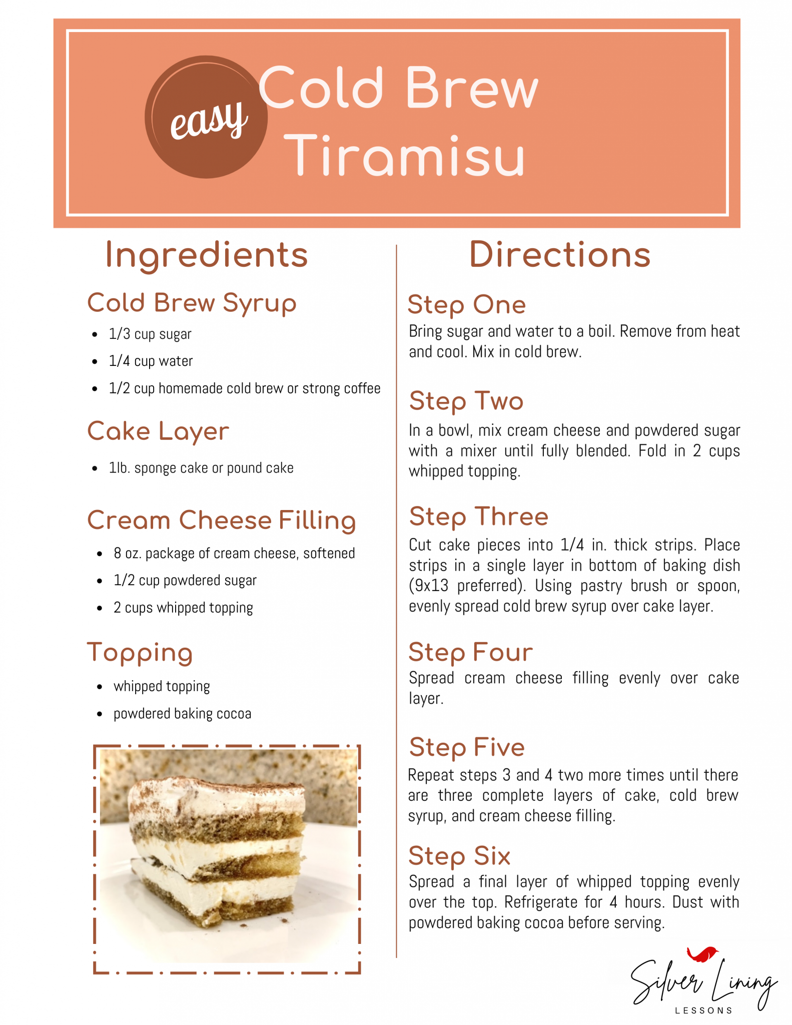 Easy Cold Brew Tiramisu Silver Lining Lessons